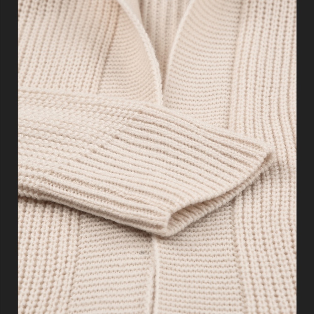 1 Left! 🎉 Beige Hooded Long Open Front Cardigan - Picture 7 of 10